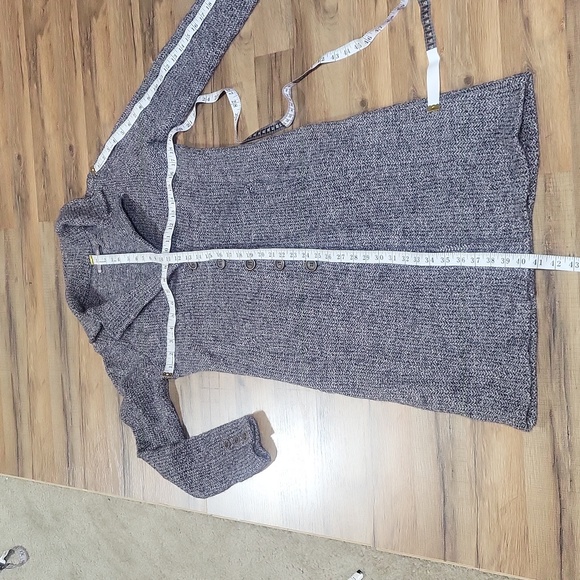 The Barn made in the Netherlands Black Gray Wool Mohair Long Coat - Picture 12 of 15